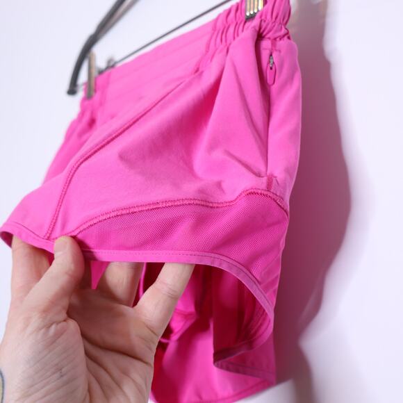 LULULEMON Hotty Hot Short II Pink Highlight 2.5" Brief Lined Running Women's 4 - Picture 3 of 8